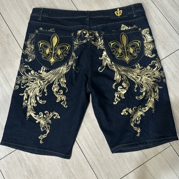 OLD SKOOL Crown Baggy Jean Shorts Sz 20 - Picture 1 of 10